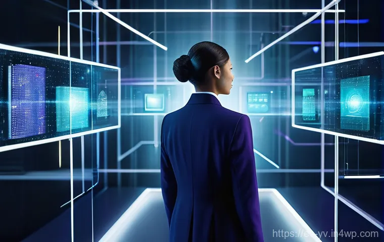 암호화 프로토콜 선택 시 고려해야 할 사항 - **Prompt 1: Digital Shield in the Quantum Age**
"A sleek, futuristic visualization of a person, ...