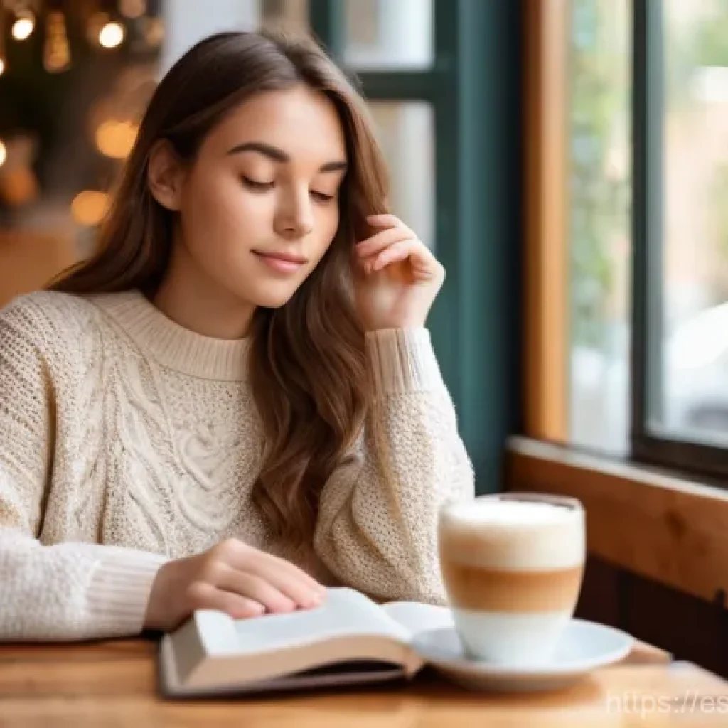 사례 연구 유명 암호화 프로토콜의 성공 사례 - A young woman in her early twenties, with long wavy brown hair, is engrossed in a book at a sun-dren...